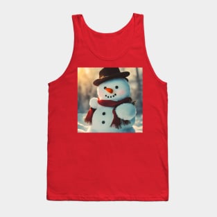Cute Snowman who also happens to be very Cool Tank Top